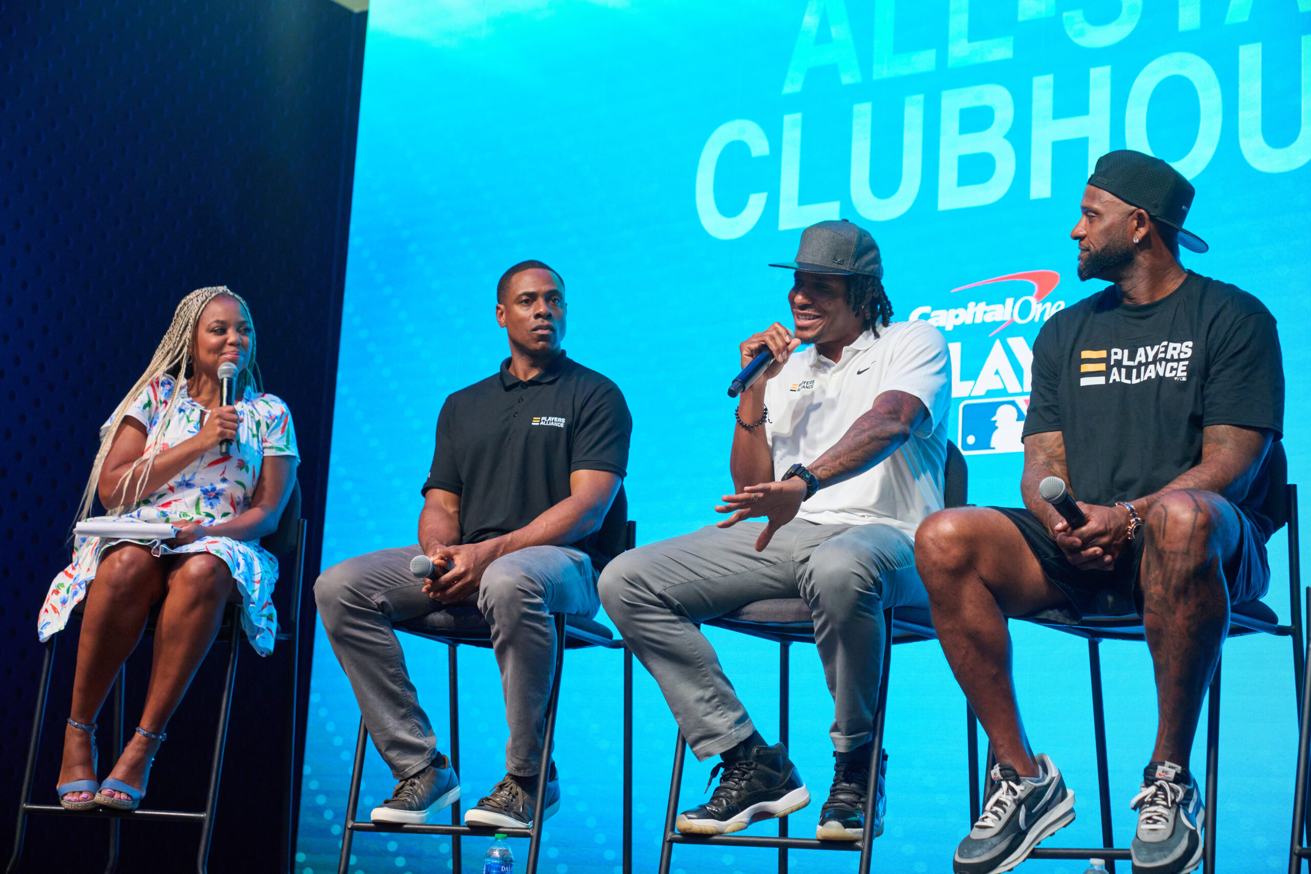 TPA Launches Equip The Future during All Star Week with MLB
Equip the Future is an official program of The Players Alliance. It connects professional players with players from middle school thru high school.

AMPLIFIED THE WAY FORWARD
Curtis Granderson, Edwin Jackson &
CC Sabathia in an intimate
fireside chat on their leadership
journey designing programs &
opportunities to address barriers
faced by communities of color. Moderated by Journalist Jemele Hill. @Play Ball Park
