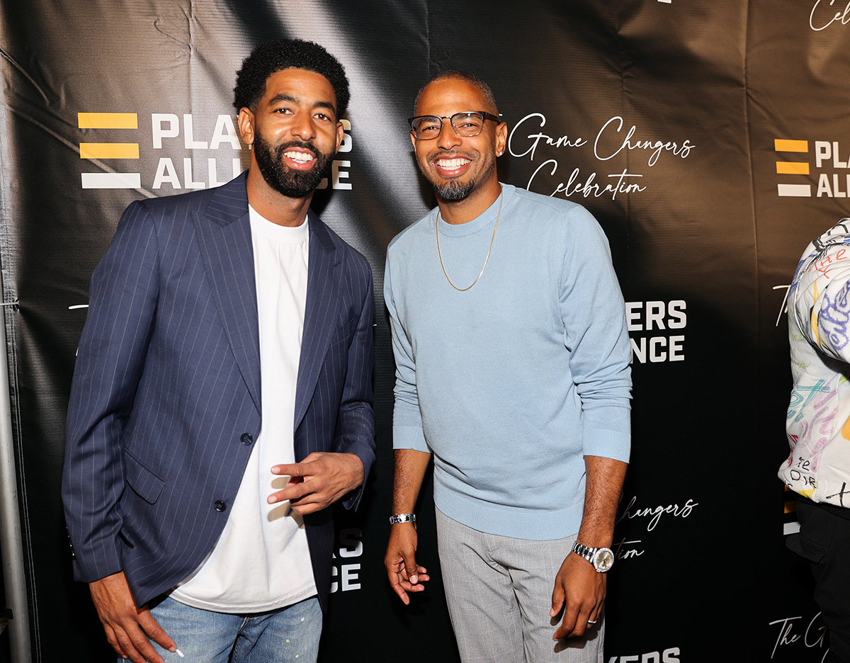 SEATTLE, WASHINGTON - JULY 09: Marcus Watson and Brandon Watson attend The Players Alliance Game Changers Celebration at AQUA by El Gaucho on July 09, 2023 in Seattle, Washington. (Photo by Mat Hayward/Getty Images for The Players Alliance)